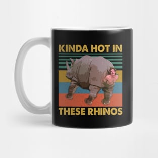 Kinda Hot In These Rhinos Retro Mug